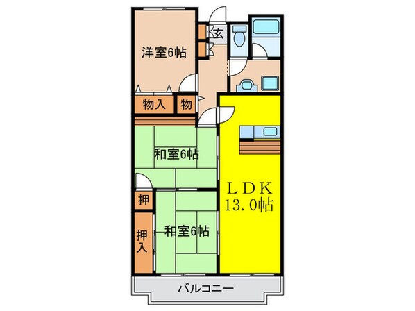 フェルティ摂津の物件間取画像